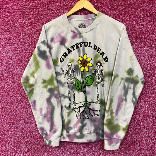 Grateful Dead Keep It Green Tie Dye Crewneck Sweater Medium