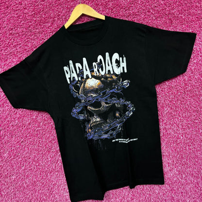 Papa Roach Rock Nu Metal Distressed Tshirt size Large