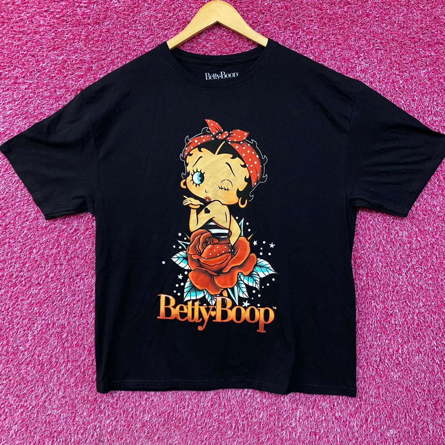 Betty Boop Dream In Rose Pin Up Retro T-Shirt XL