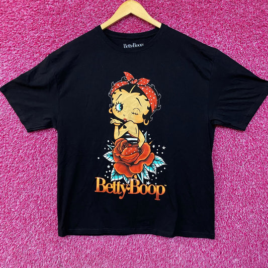 Betty Boop Dream In Rose Pin Up Retro T-Shirt XL