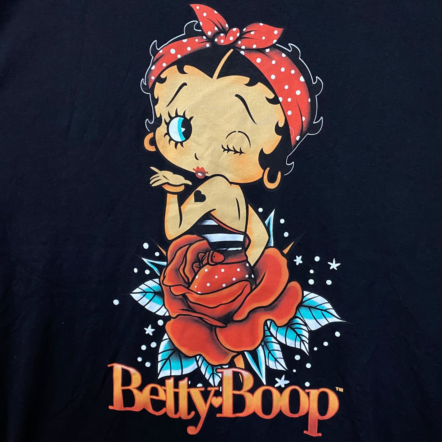 Betty Boop Dream In Rose Pin Up Retro T-Shirt XL
