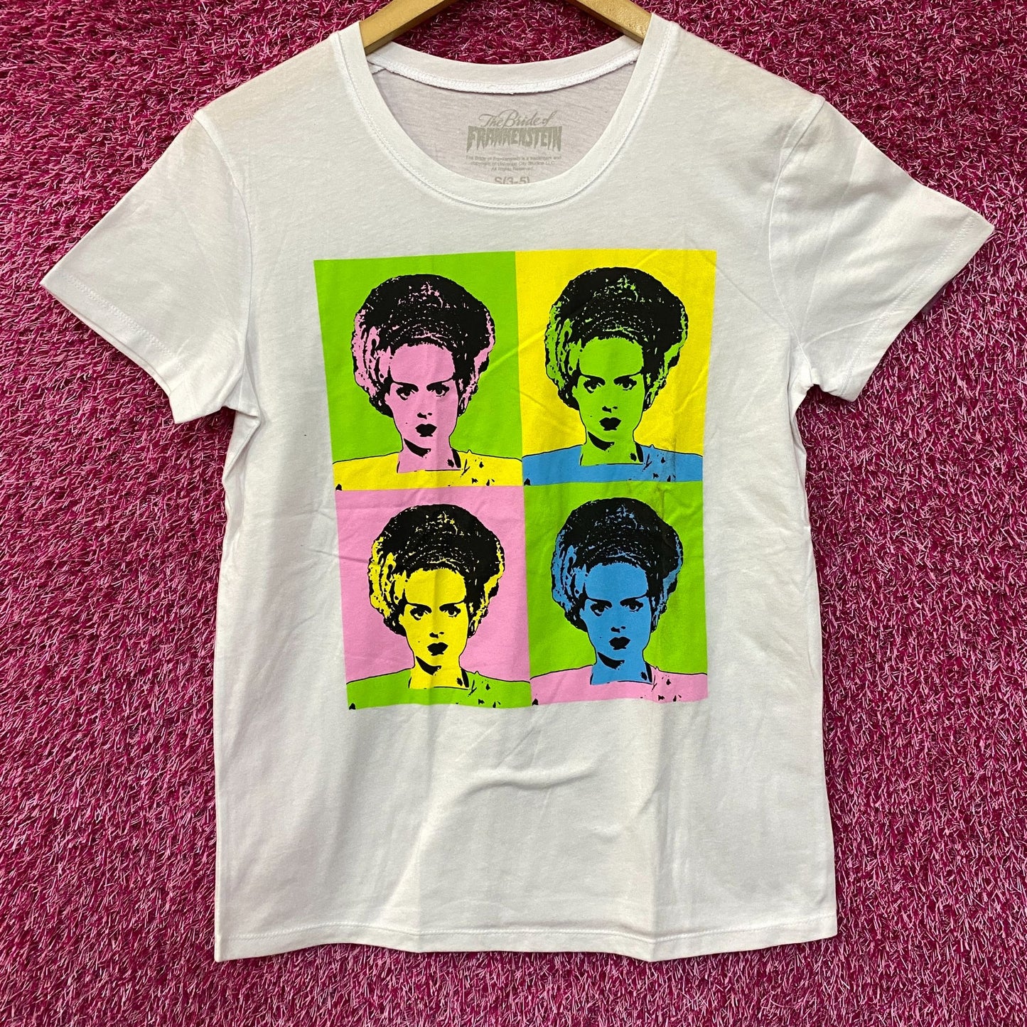The Bride Of Frankenstein Monster Pop Art T-Shirt Small