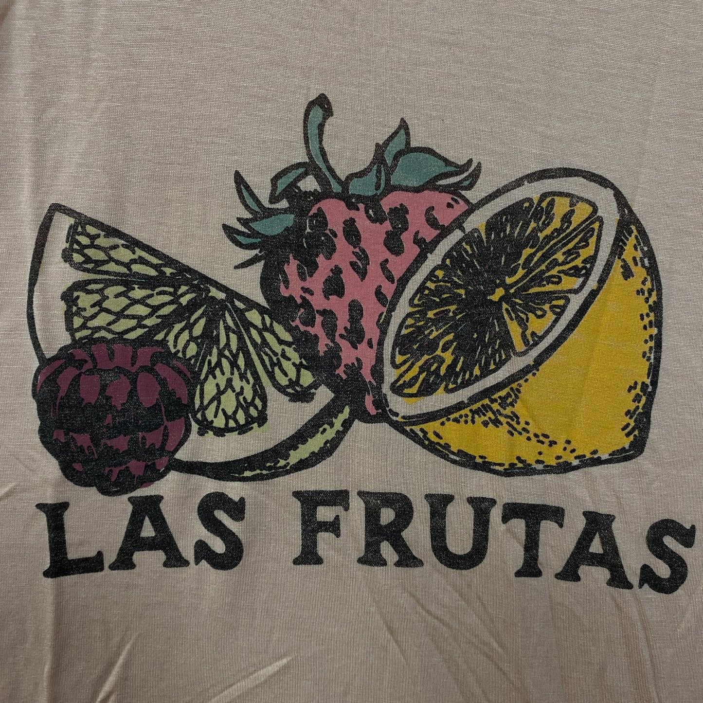 Junk Food Clothing Las Frutas Vintage Style Tissue Women's Crop Tank XS