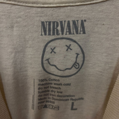 Nirvana In Utero Floral Angel Grunge Band T-Shirt Large