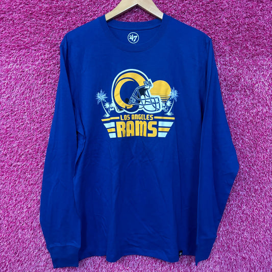 Los Angeles Rams NFL Helmet Beach Tailgate Long Sleeve medium