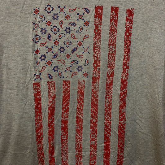 Maurices Printed American Flag Women's Graphic Tissue T-Shirt Medium