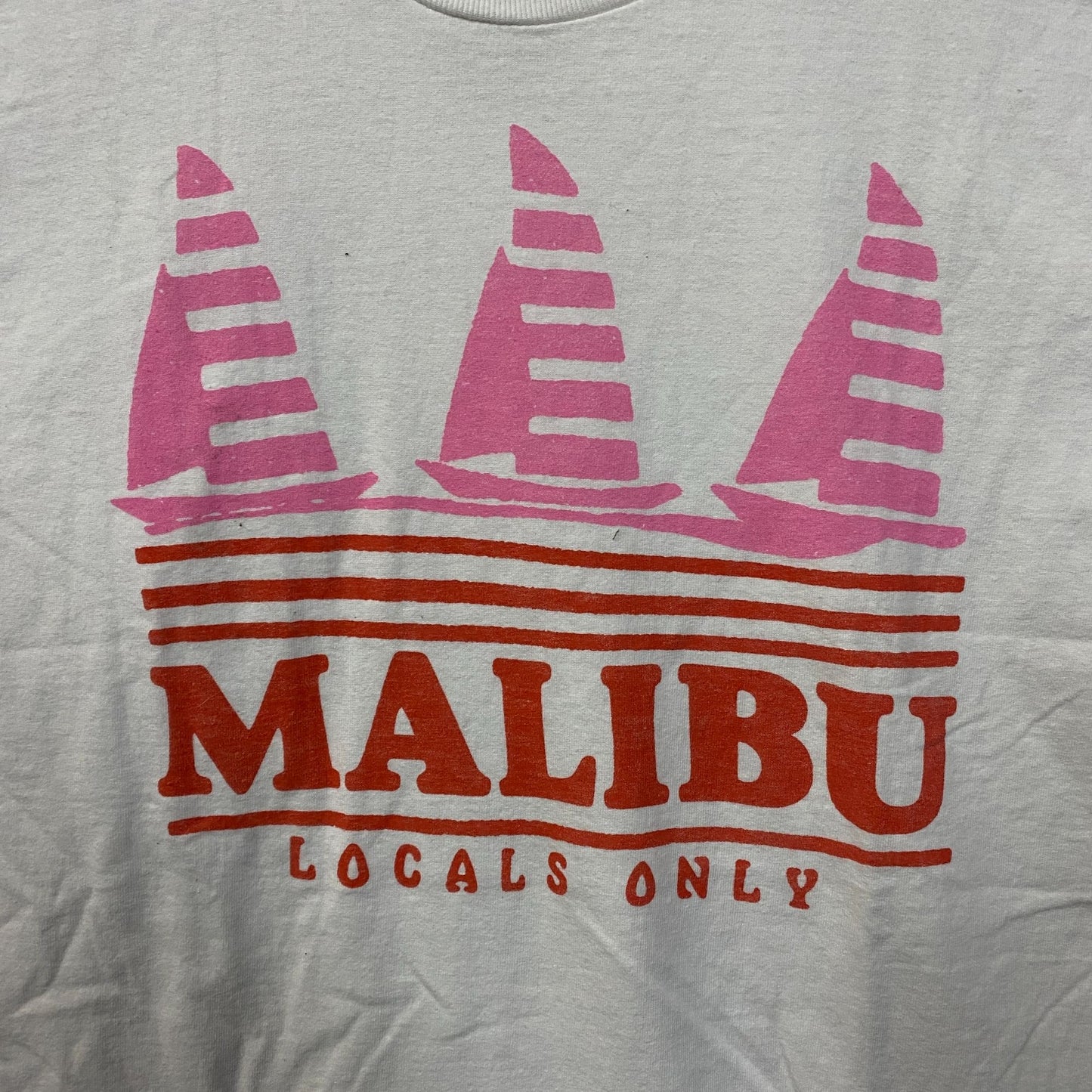 Junk Food Clothing Malibu "Locals Only" Graphic T-Shirt Medium