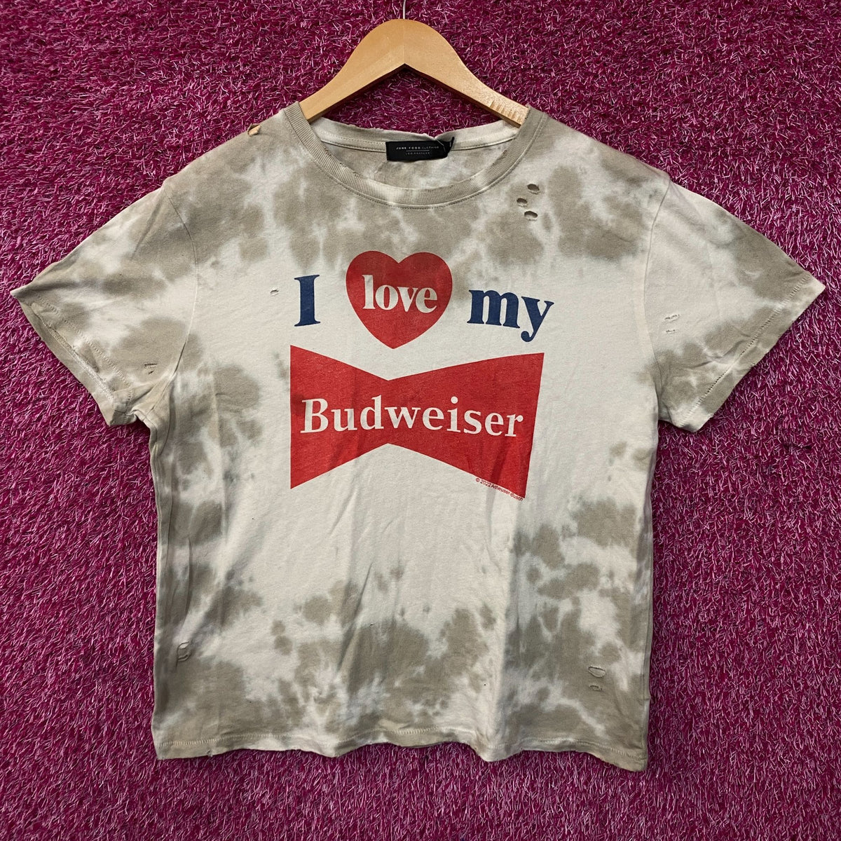 Junk Food Women's I Love My Budweiser Retro Tee Medium