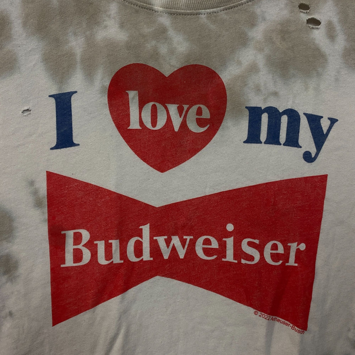 Junk Food Women's I Love My Budweiser Retro Tee Medium