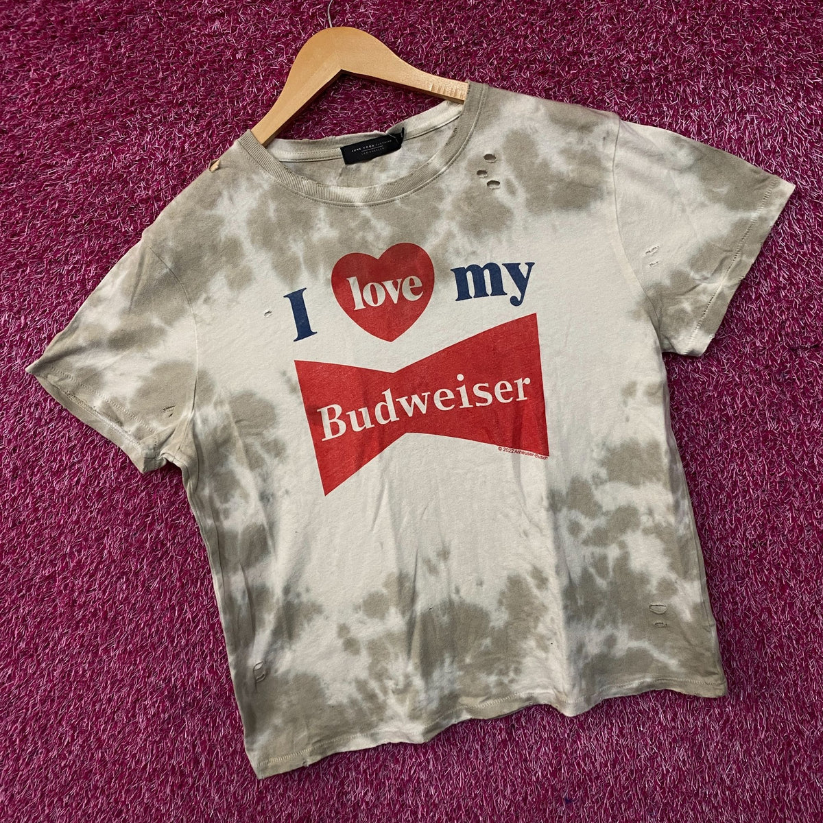 Junk Food Women's I Love My Budweiser Retro Tee Medium