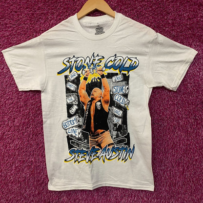 WWE Stone Cold Steve Austin Superimposed Graphic T-Shirt Small