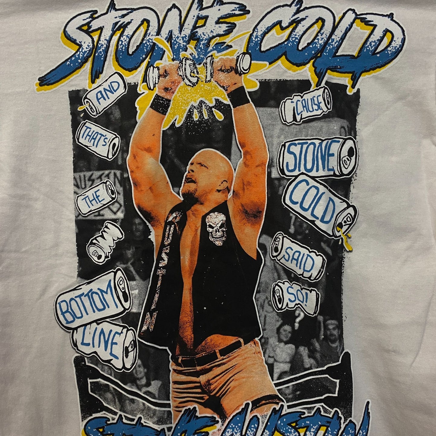 WWE Stone Cold Steve Austin Superimposed Graphic T-Shirt Small