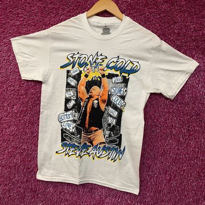 WWE Stone Cold Steve Austin Superimposed Graphic T-Shirt Small