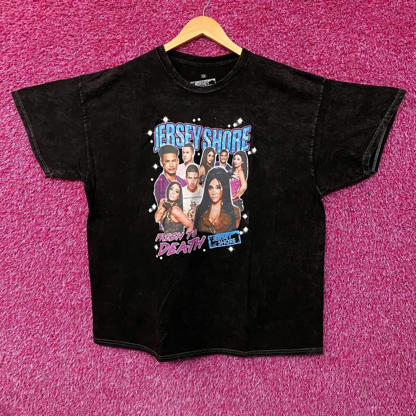 Jersey Shore Fresh To Death Collage Graphic T-Shirt 3XL