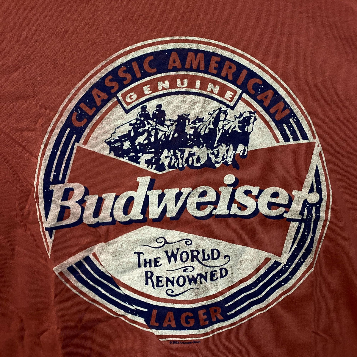 Budweiser World Renowned Classic American Lager Women's T-shirt Large
