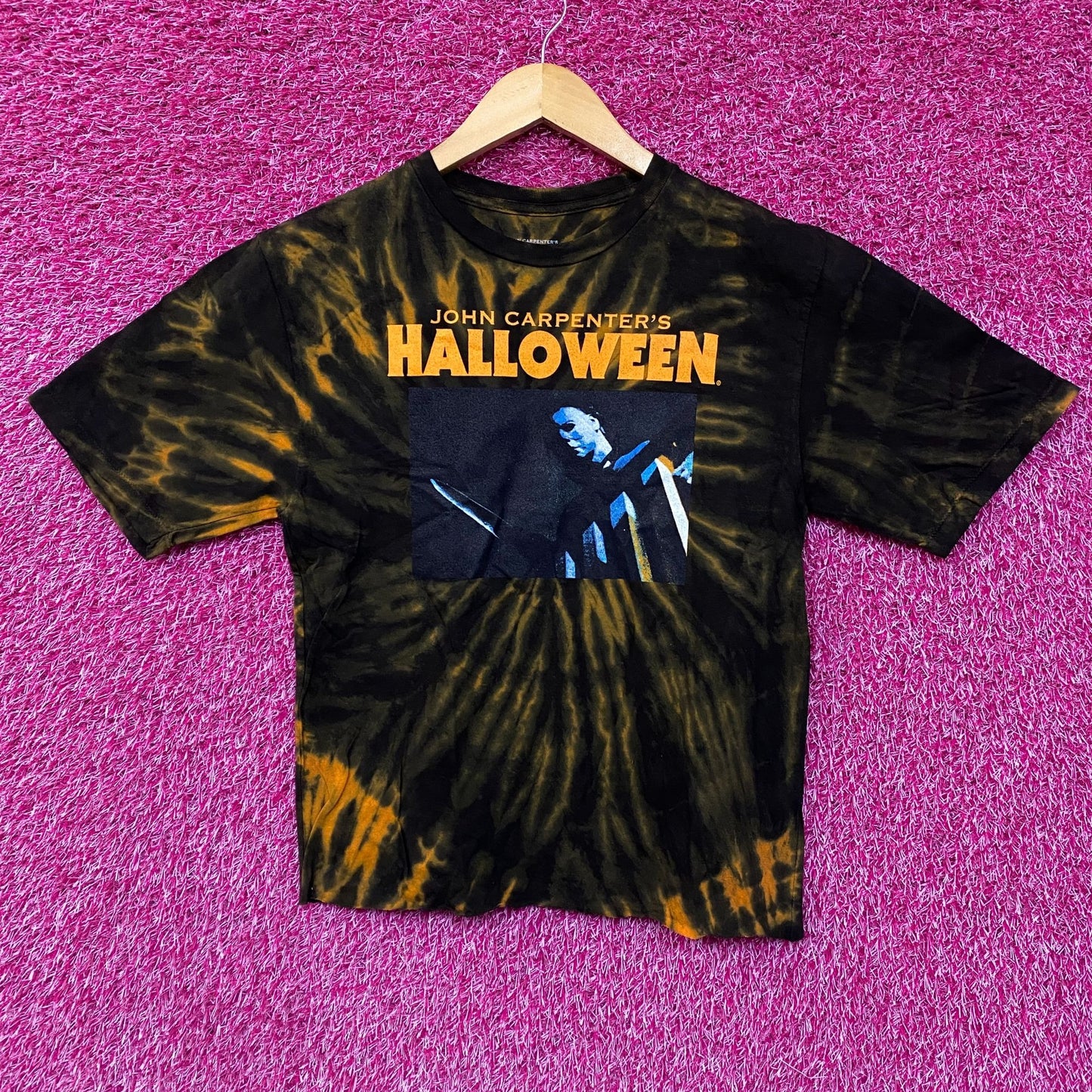 John Carpenter's Halloween Micheal Myers Tie Dye Cropped T-Shirt Small