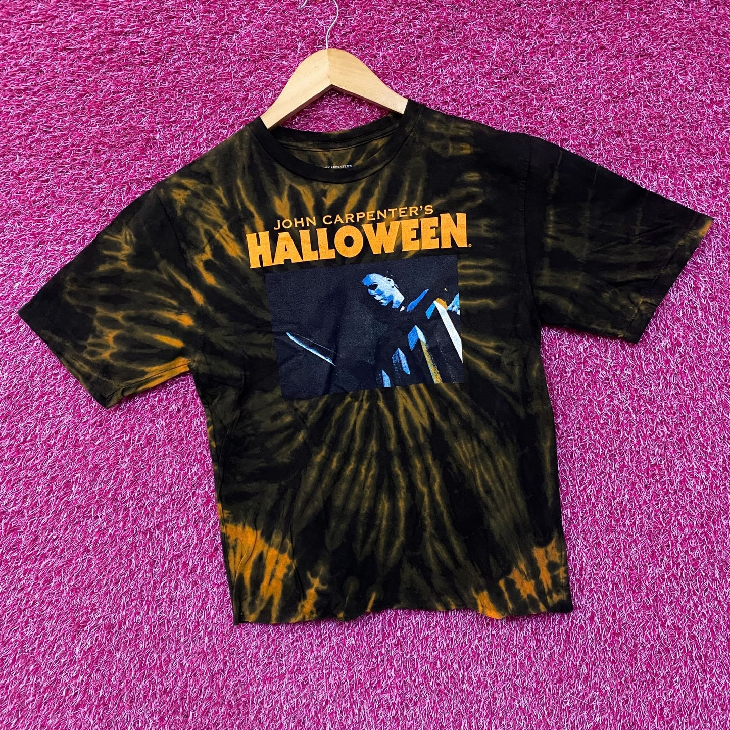 John Carpenter's Halloween Micheal Myers Tie Dye Cropped T-Shirt Small