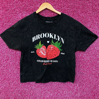 Rebellious One Brooklyn Strawberry Season Graphic Women's Crop Medium