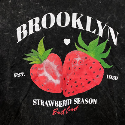 Rebellious One Brooklyn Strawberry Season Graphic Women's Crop Medium