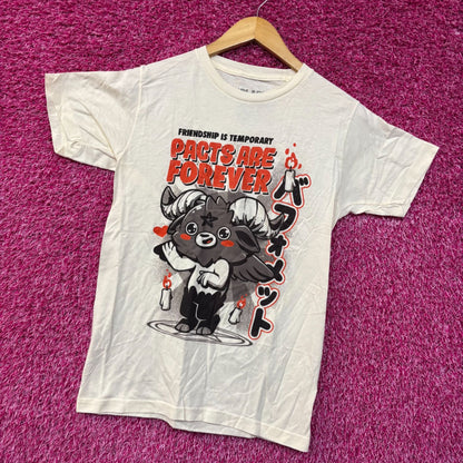 Black Matter Pacts Are Forever Baphomet Beige T-Shirt Small