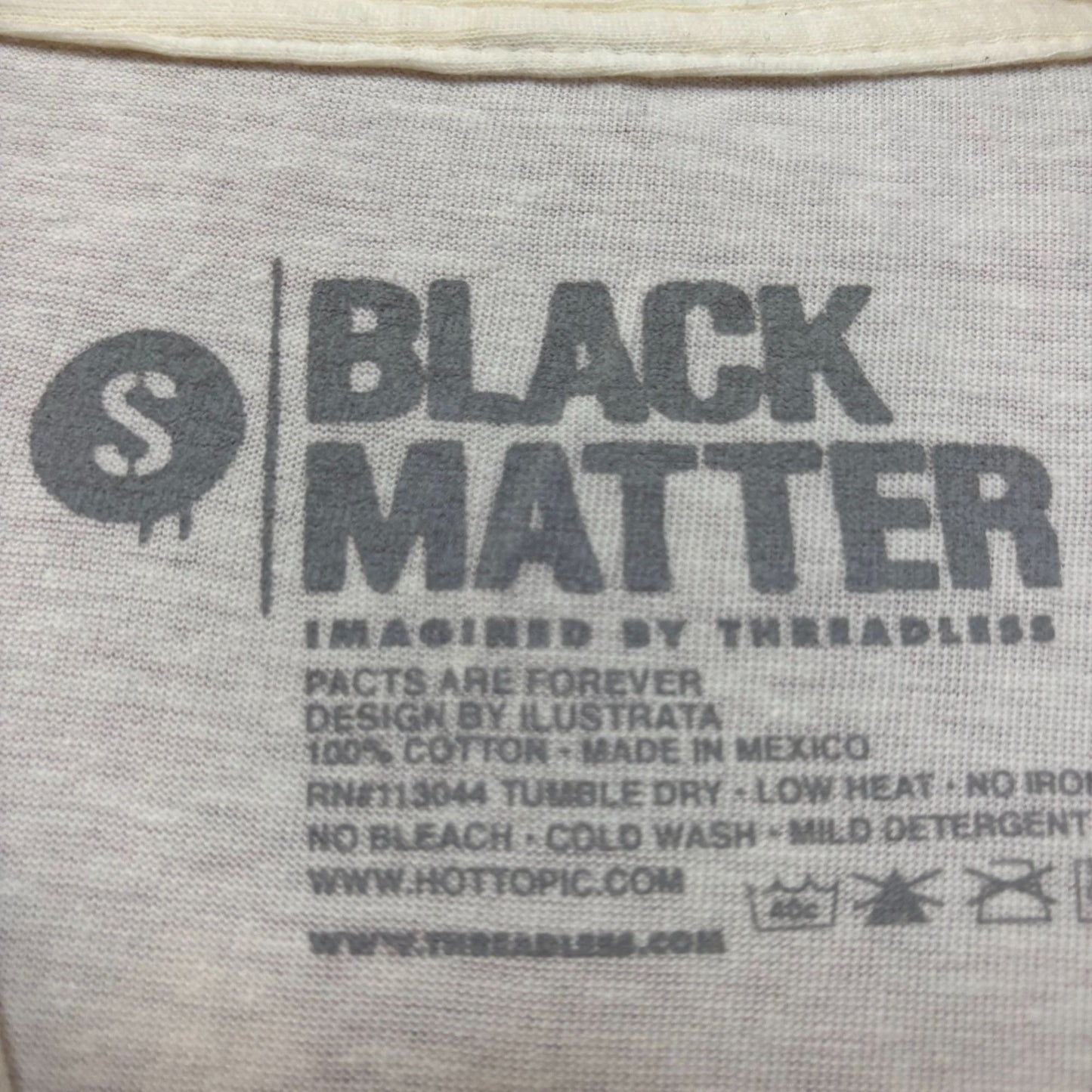 Black Matter Pacts Are Forever Baphomet Beige T-Shirt Small