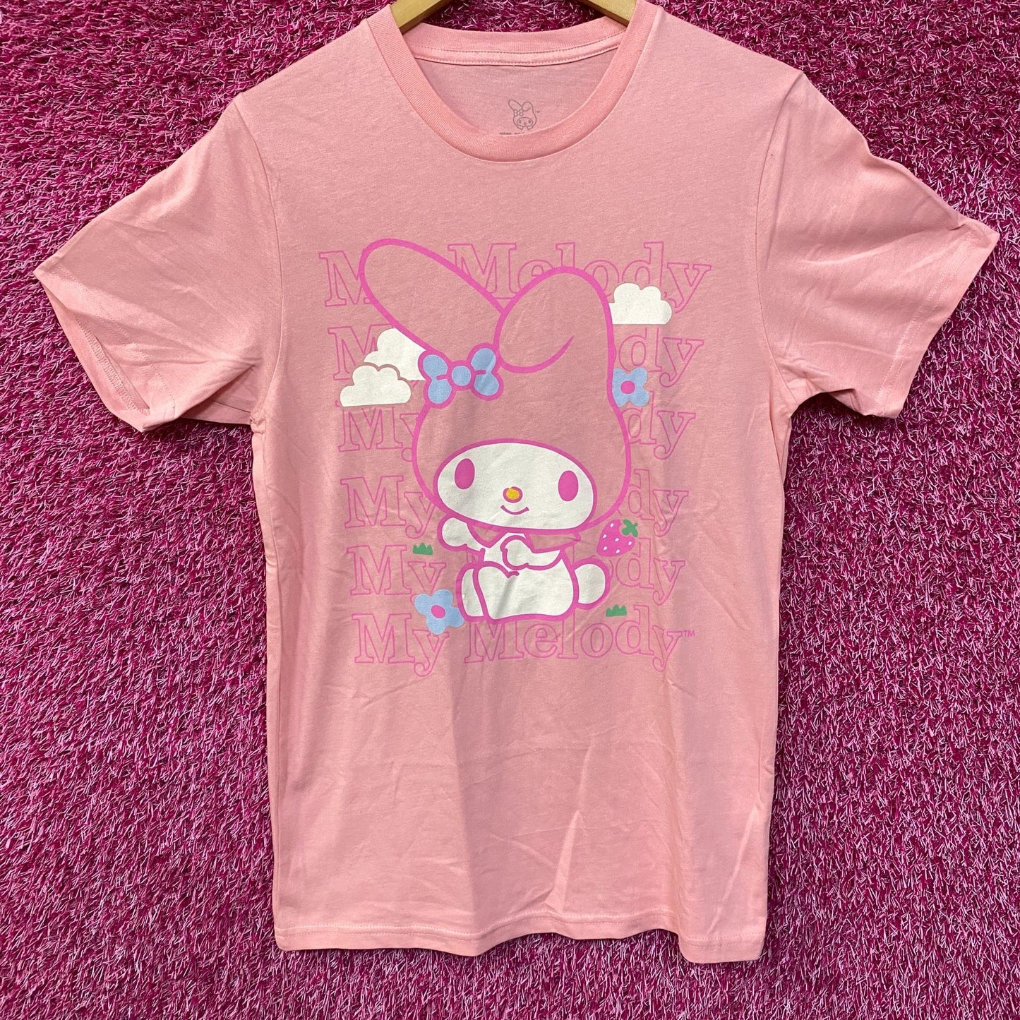 My Melody Kawaii Strawberry Fields Forever Sanrio T-Shirt Small
