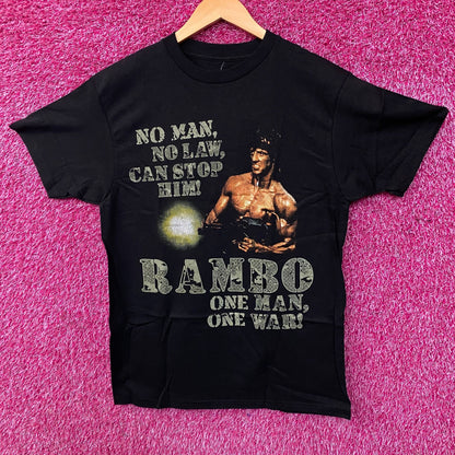 Rambo "One Man, One War" Graphic T-Shirt Medium