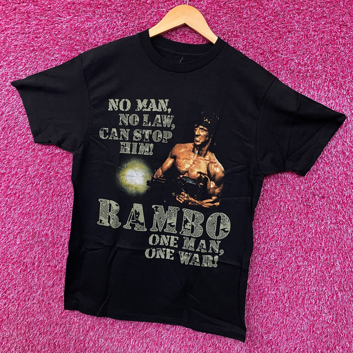 Rambo "One Man, One War" Graphic T-Shirt Medium