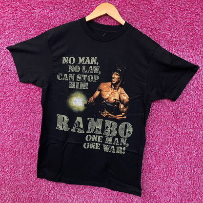 Rambo "One Man, One War" Graphic T-Shirt Medium