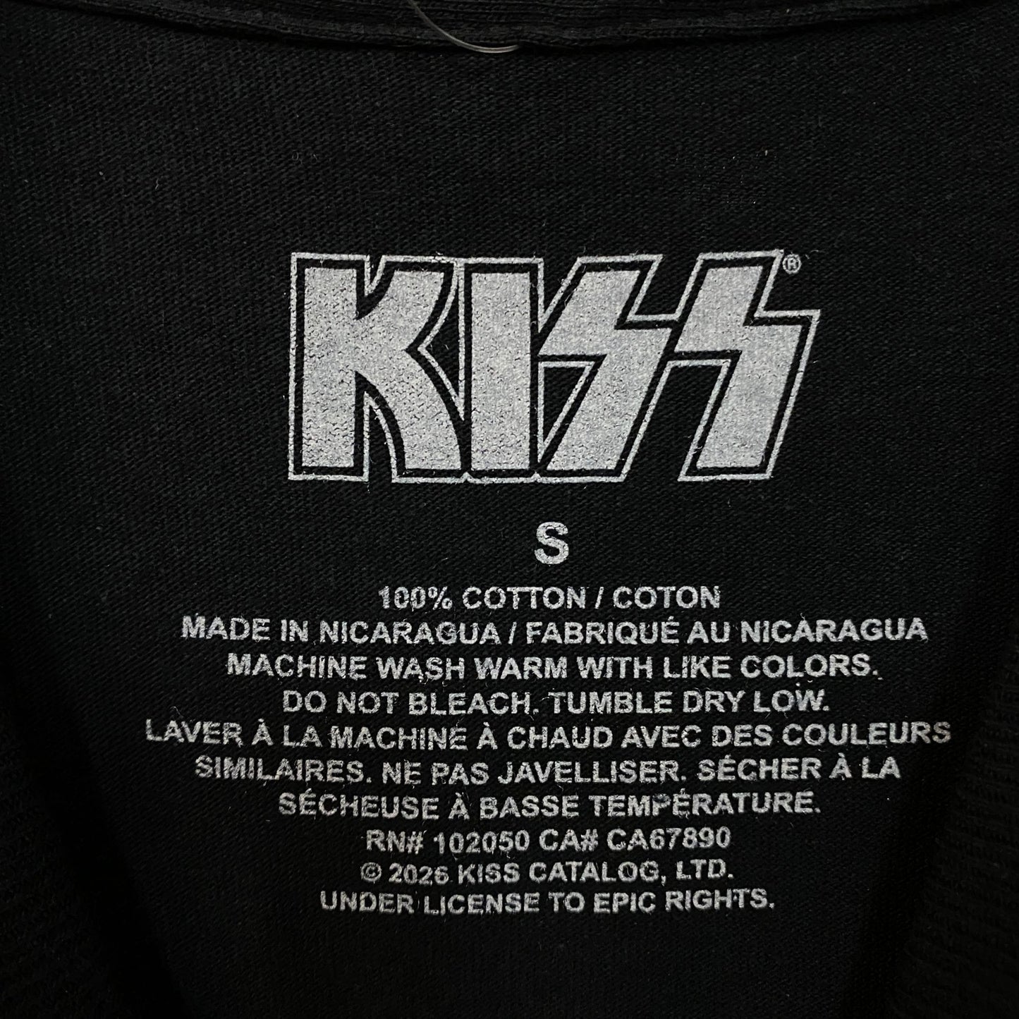 KISS Rock Band Members Graphic T-Shirt Small