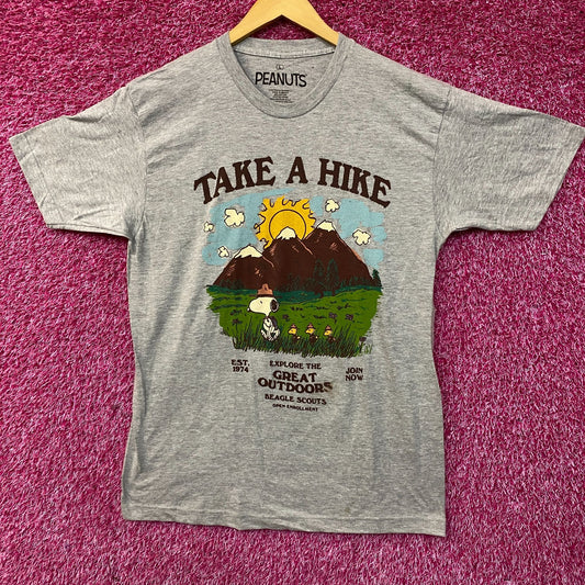 Peanuts Snoopy Take A Hike Beagle Scouts T-Shirt Large