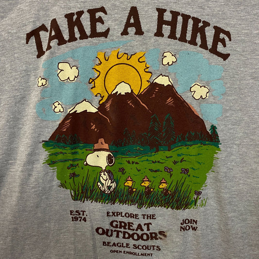 Peanuts Snoopy Take A Hike Beagle Scouts T-Shirt Large