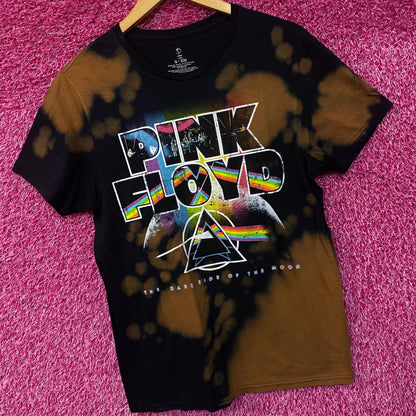Pink Floyd the Dark Side of the Moon Bleach Dye Rock Tshirt size Small