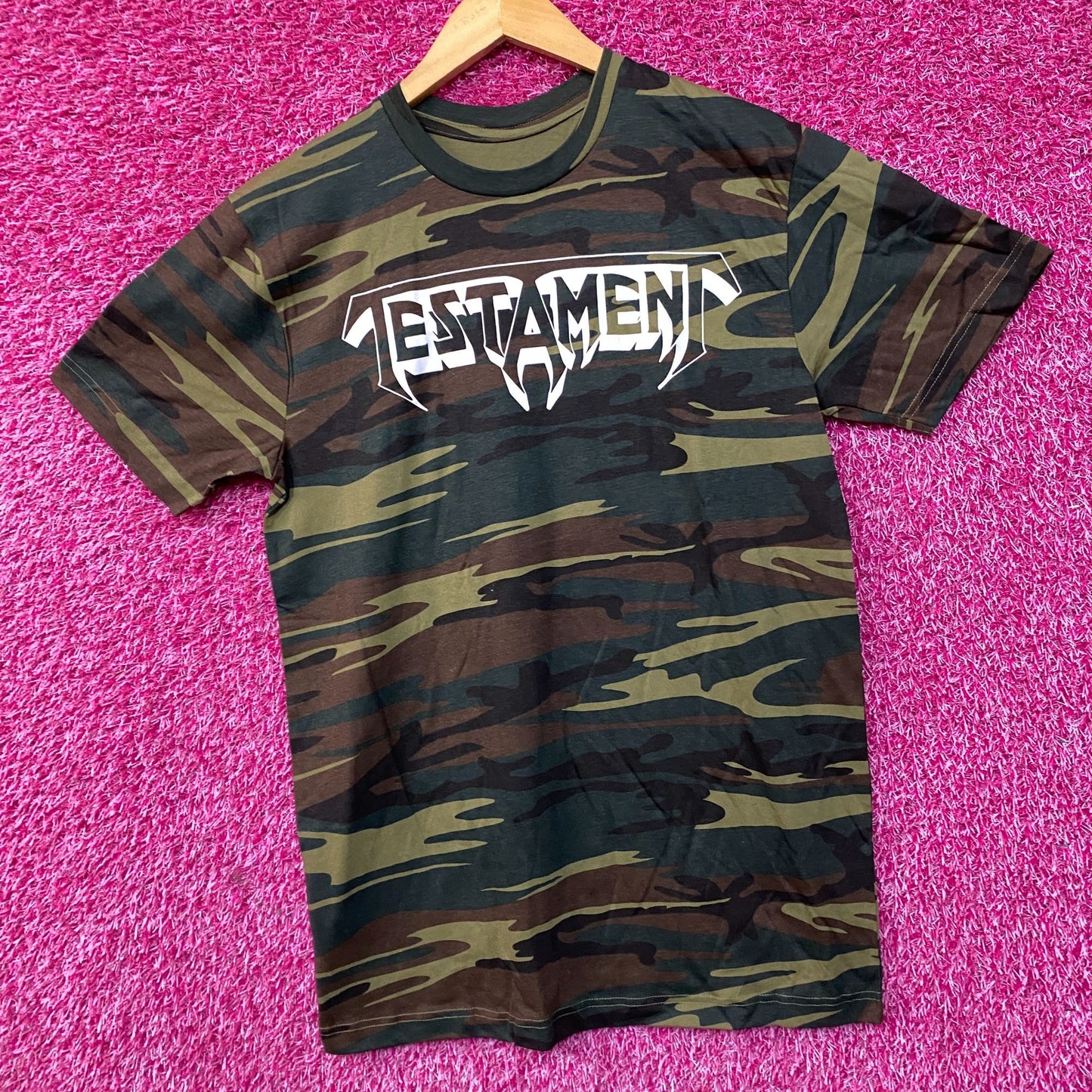 Testament Bay Area Thrash Camo T-Shirt Medium