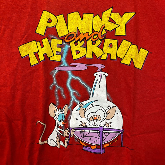 Pinky and The Brain Cartoon Retro Graphic DesignT-Shirt Medium