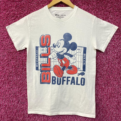 Junk Food X Mickey Mouse NFL Buffalo Bills White T-Shirt XS