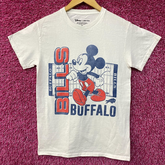 Junk Food X Mickey Mouse NFL Buffalo Bills White T-Shirt XS