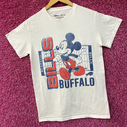 Junk Food X Mickey Mouse NFL Buffalo Bills White T-Shirt XS