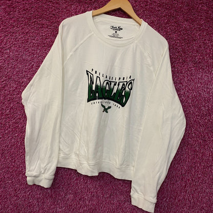 Junk Food Clothing Philadelphia Eagles Logo Crop Crewneck Sweatshirt 2XL
