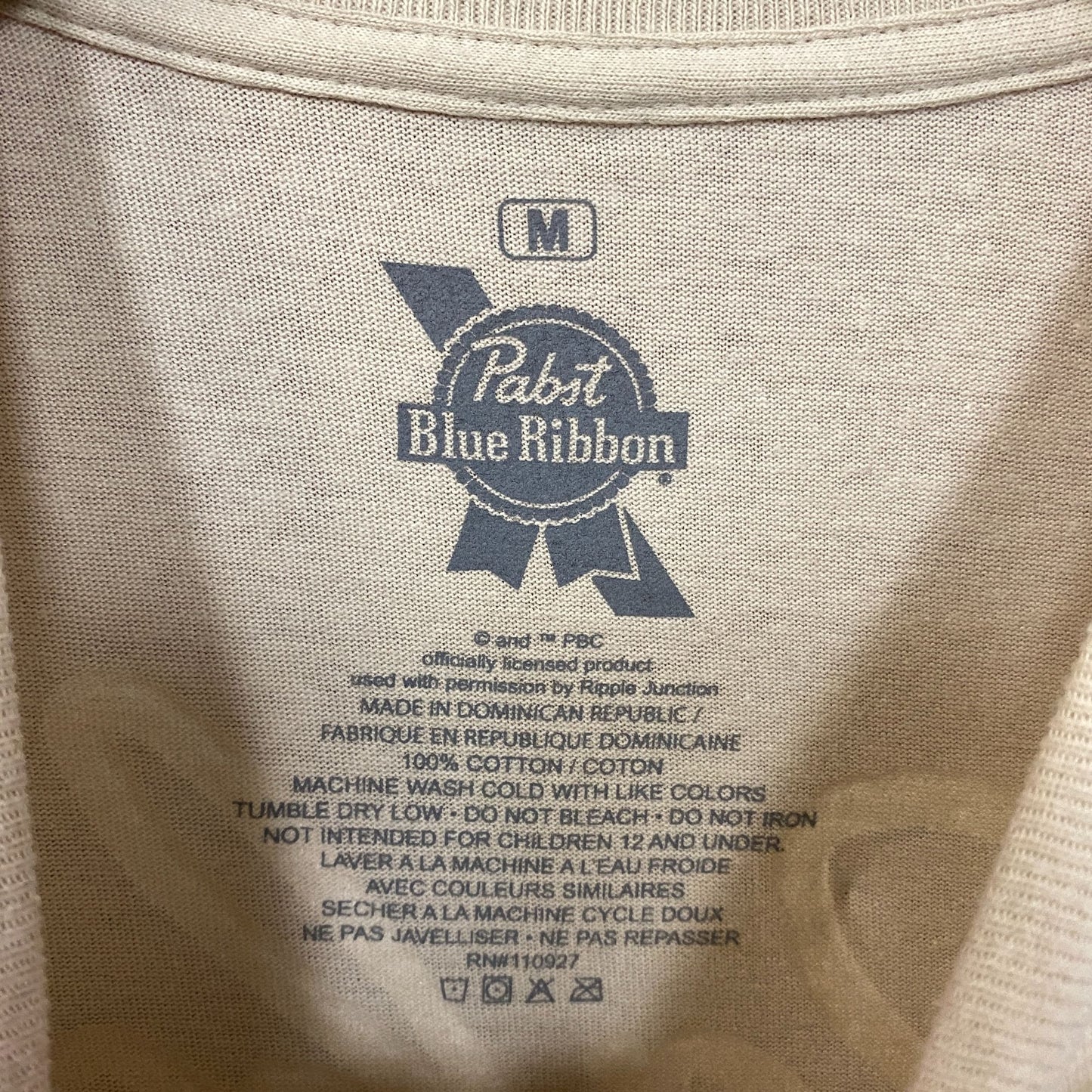 Pabst Blue Ribbon Milwaukee Derby Est 1882 Beer Promo T-Shirt Medium