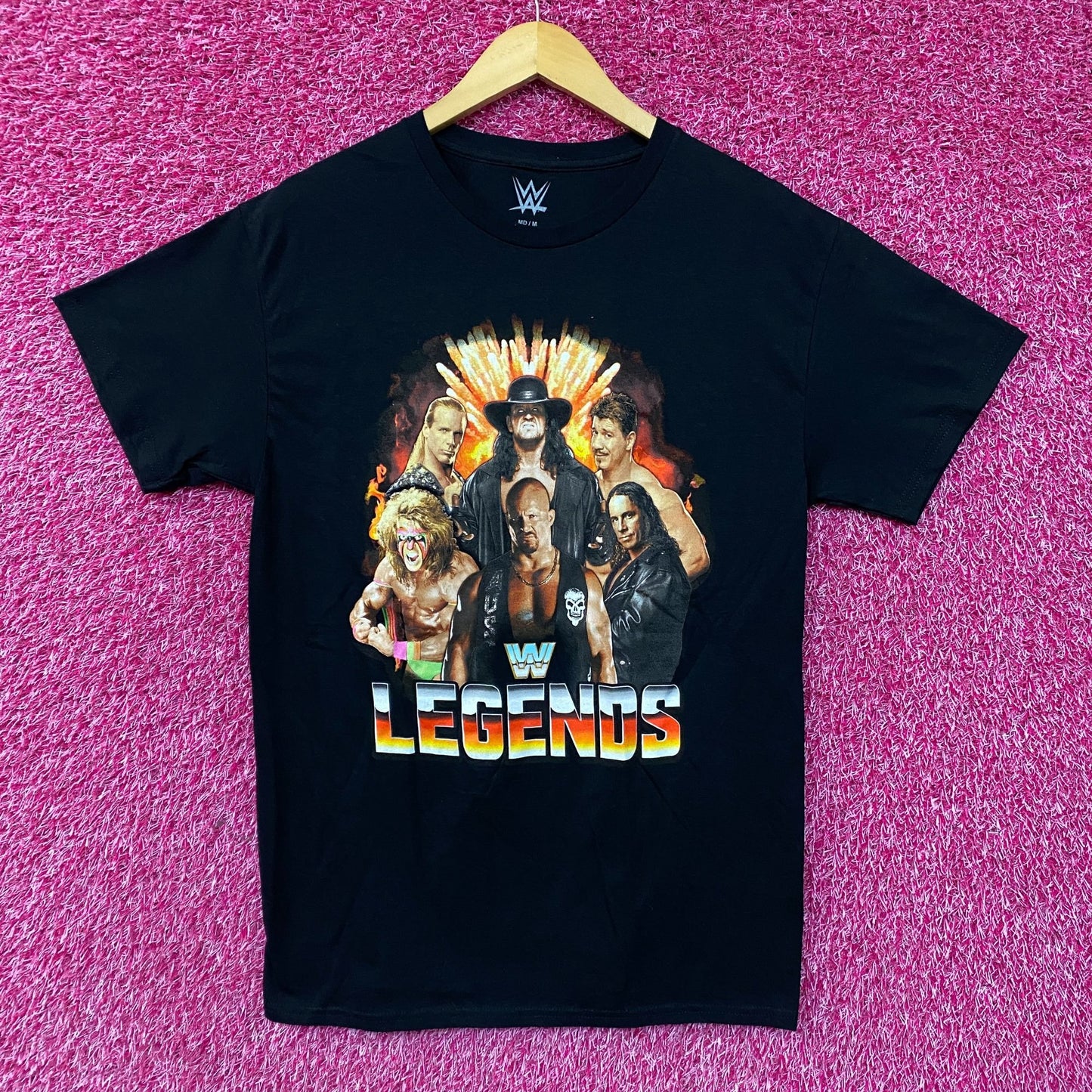 WWE Legends Wrestling Champions Poster T-Shirt Medium