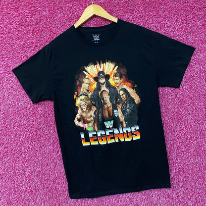 WWE Legends Wrestling Champions Poster T-Shirt Medium