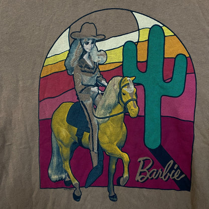 Junk Food Clothing Women's Sunset Barbie Western Vintage Style Tee Large