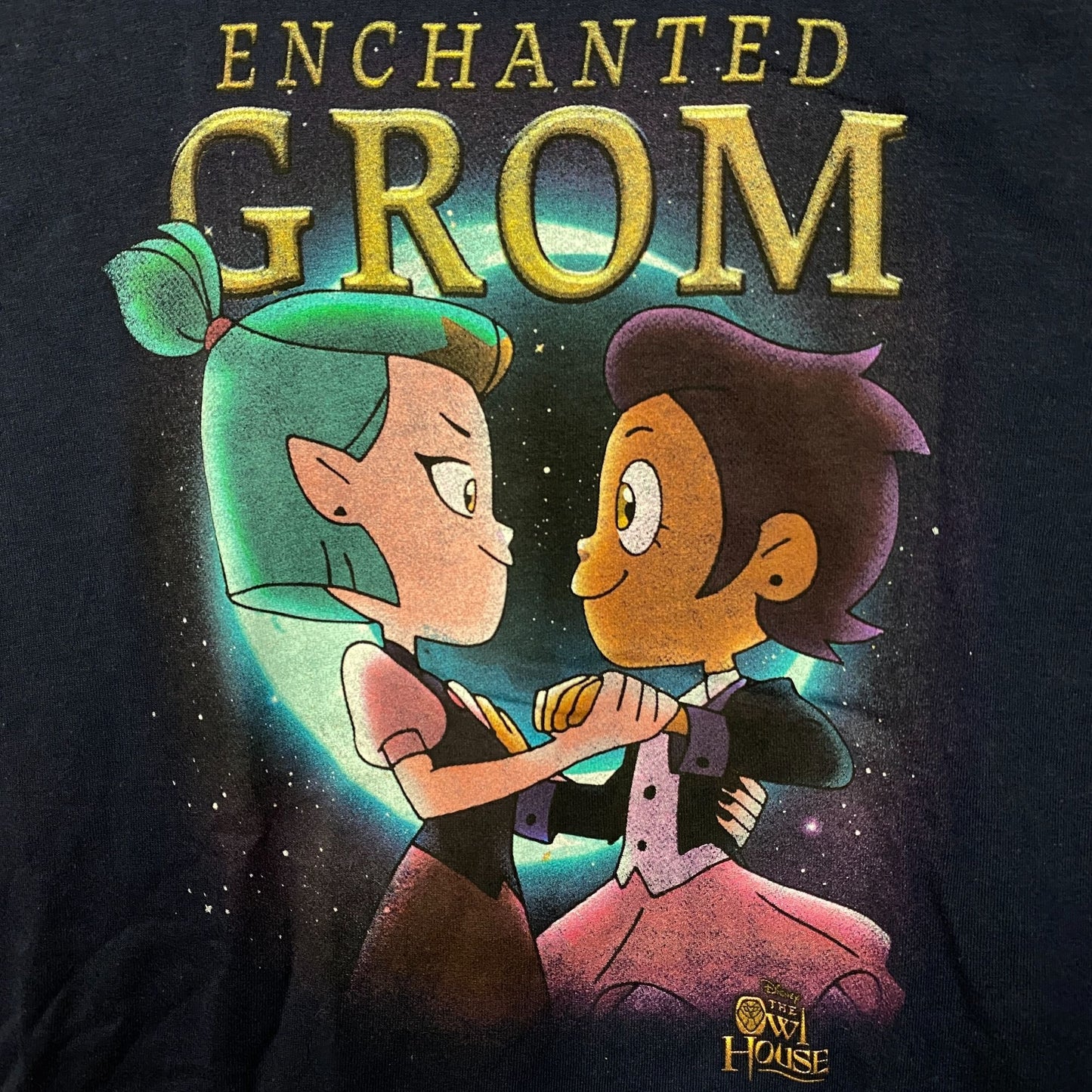 Disney Owl House Enchanted Grom Luz & Amity T-Shirt Extra Small