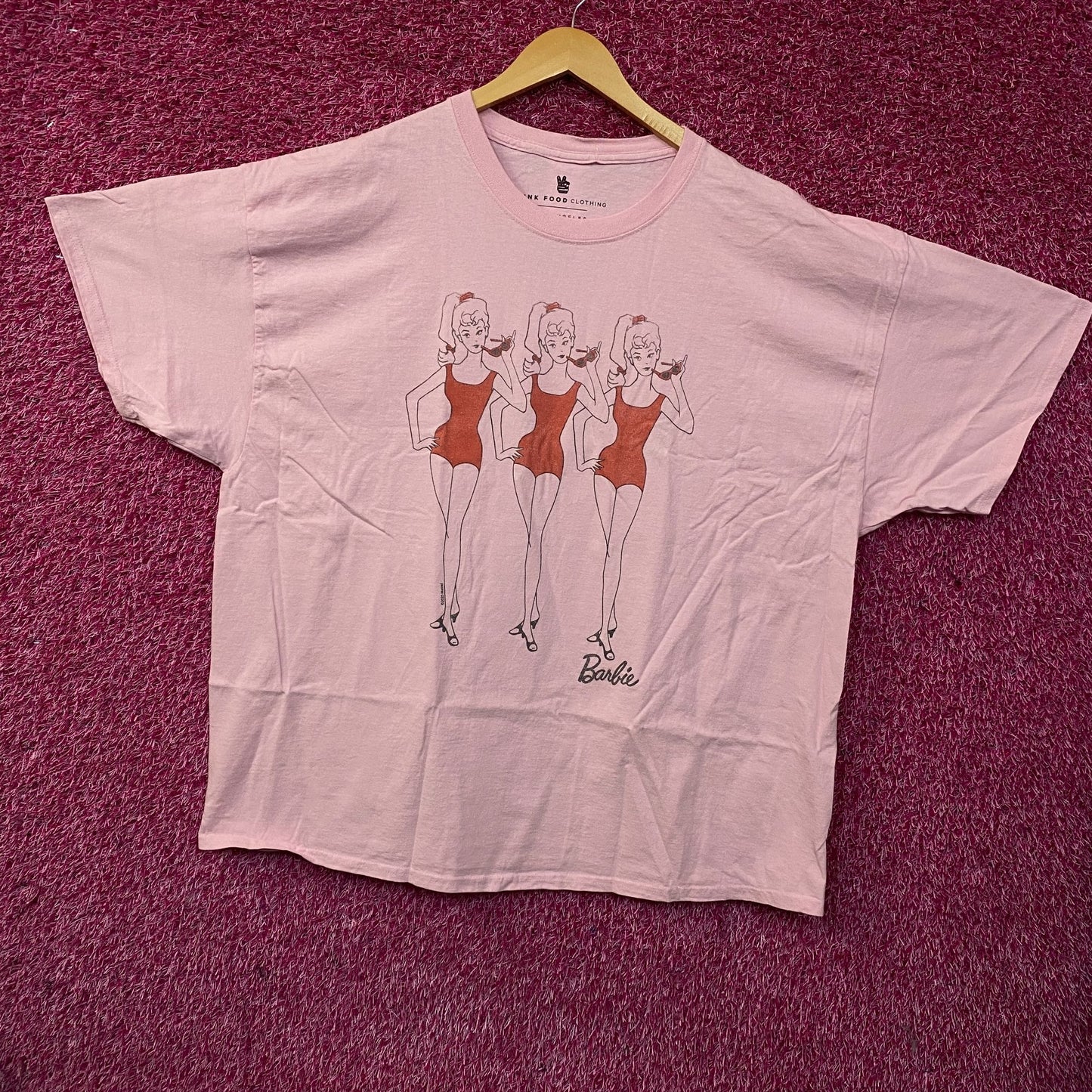 Junk Food Clothing Barbie Doll Retro Graphic Oversized T-Shirt L/XL