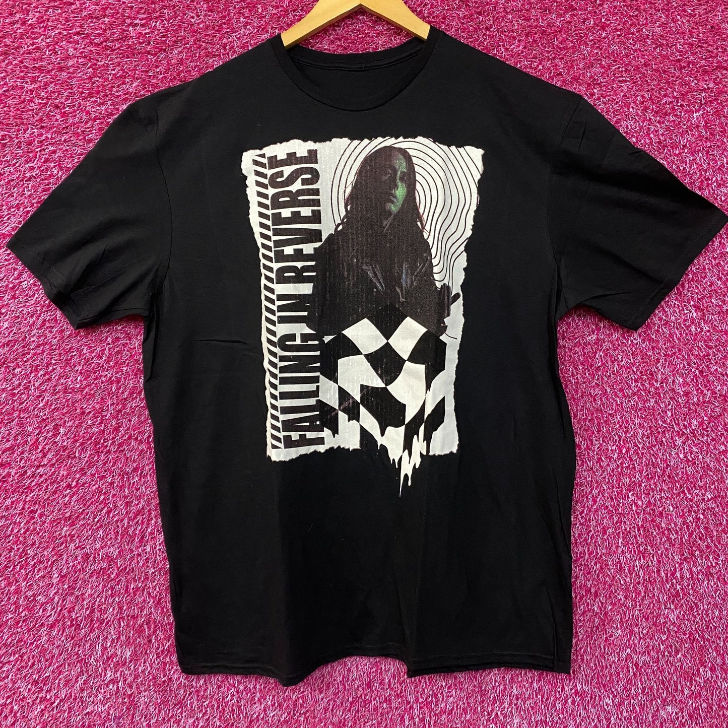 Falling In Reverse 21 Chequered Rock Band T-Shirt XL