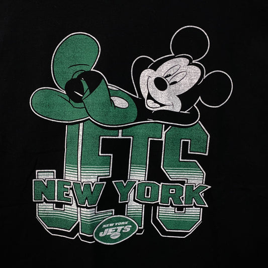 Junk Food x NFL Disney Mickey Mouse Kick Back New York Jets Shirt Medium