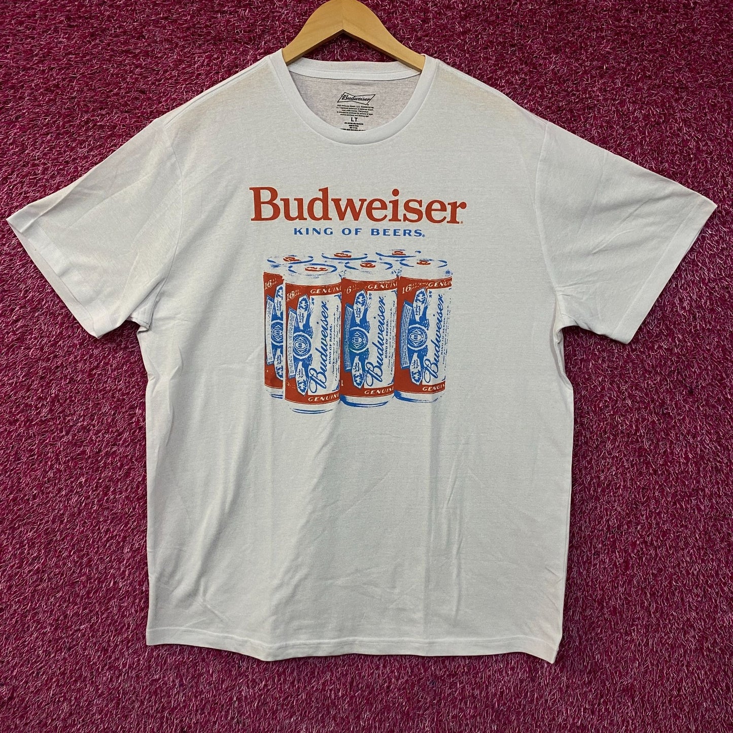 Budweiser King of Beers Six Pack Graphic T-Shirt LT
