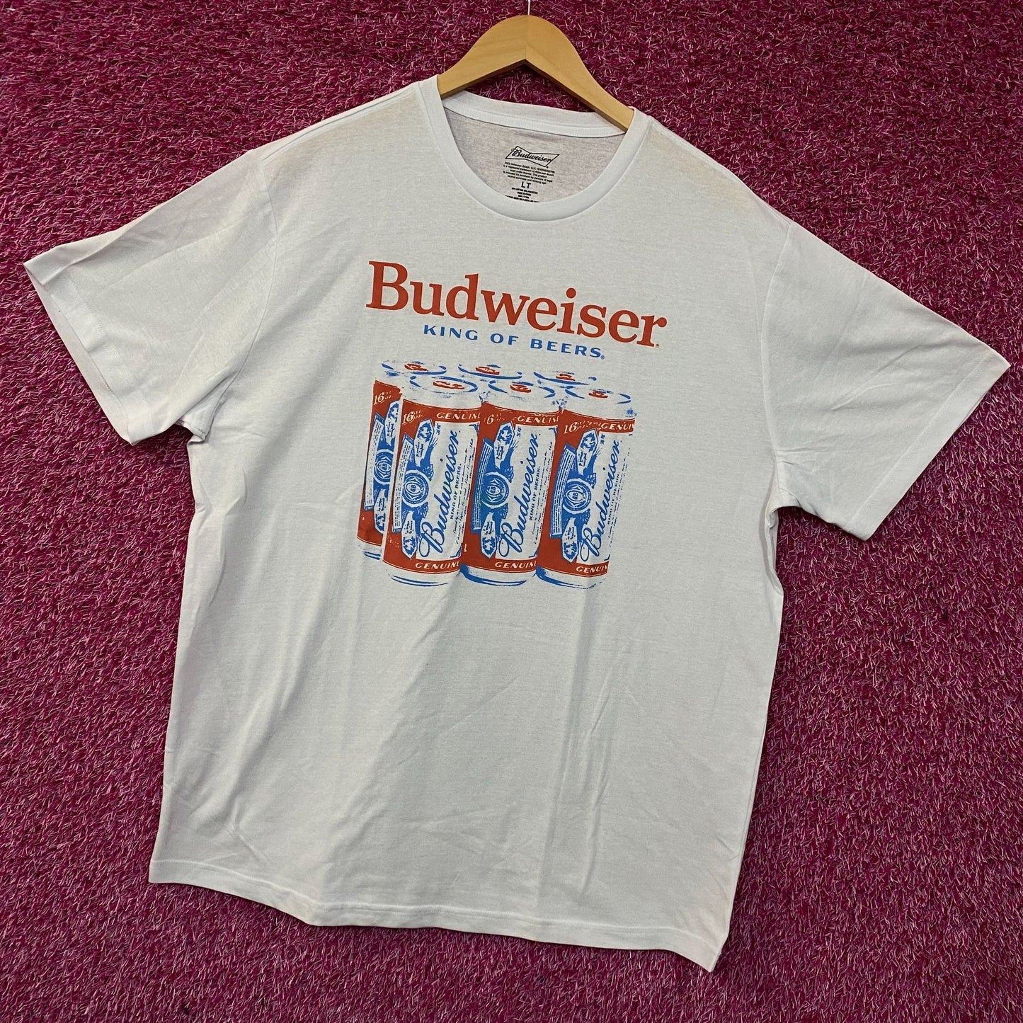 Budweiser King of Beers Six Pack Graphic T-Shirt LT