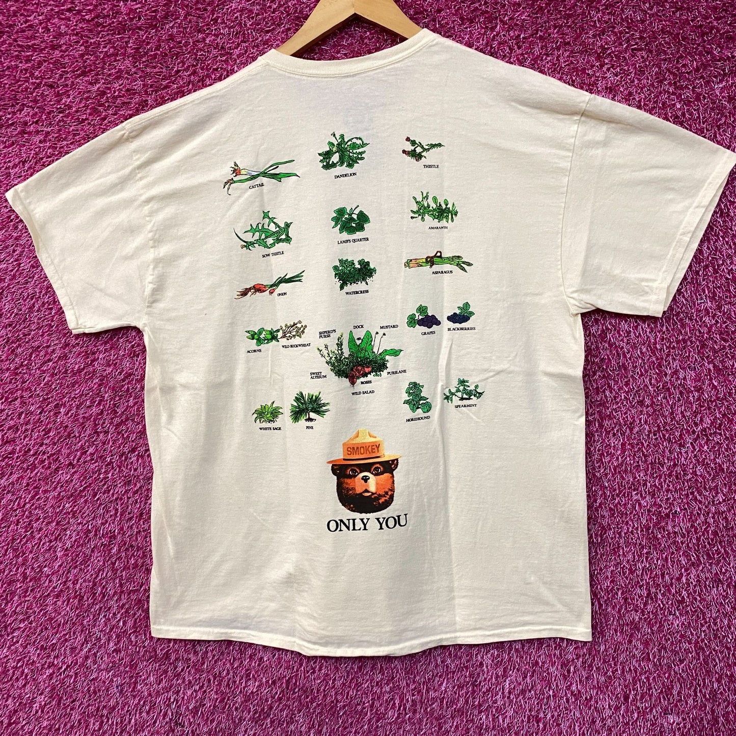 Smokey The Bear The Tree Almanac T-shirt size XL